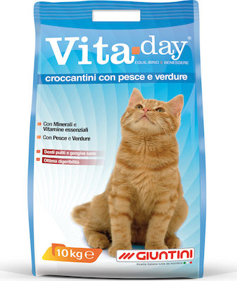 Giuntini Vita Day Croccantini Суха храна за котки с Риба 10кг