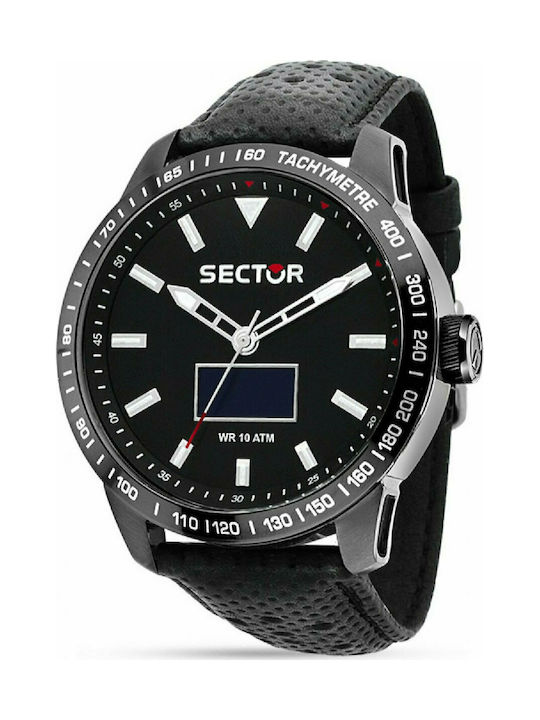 Sector Watch Battery with Black Leather Strap R3251575010