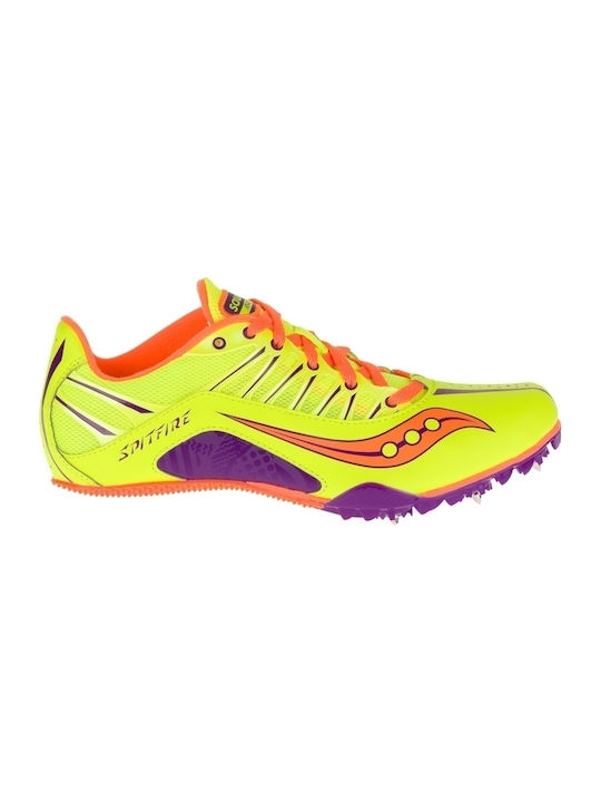 Saucony Spitfire Γυναικεία Spikes Κίτρινα