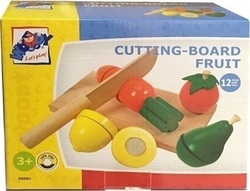 Woody Toys Obst & Gemüse Spielzeug Ξύλινη Σανίδα Φρούτα & Λαχανικά aus Holz für 3+ Jahre 90081