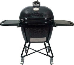 Primo Oval LG 300 All-In-One Κεραμική Στρογγυλή Charcoal Grill with Wheels and Side Surface 38cm