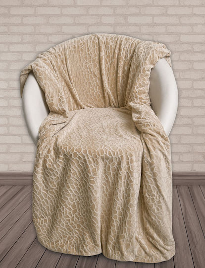 Das Home Pătură Fleece Simplă 150x170 cm Bej