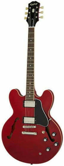 Epiphone ES-335 Elektrische Gitarre ES mit HH Tonabnehmerkonfiguration Cherry