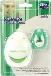 Elina Med Waxed Dental Floss with Mint Flavour 75m 2pcs