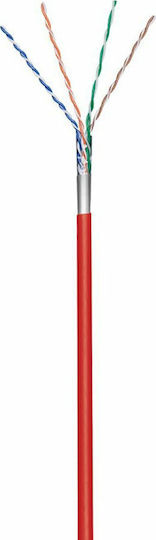 Goobay F/UTP Cat.5e Gigabit Network Cable Ethernet Unterminated 100m Red