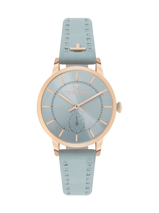 Trussardi My Time Ρολόι Μπαταρίας με Δερμάτινο Λουράκι