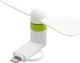 USB / Lightning Phone Fan White Lightning/microUSB mini Fan White