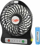 USB Fan with Rechargeable Battery Ventilator USB / Baterie Negru