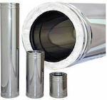 Chimney Φ150-200 25cm (0,25 m) Stainless Steel (INOX) Double Wall Chimney with Insulation (18 Doses)