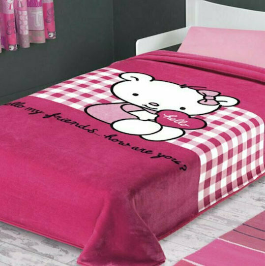 Belpla Velvet Blanket Spain Ster Fuchsia 160x220cm Belpla Velvet Blanket Spain Ster Fuchsia 160x220cm