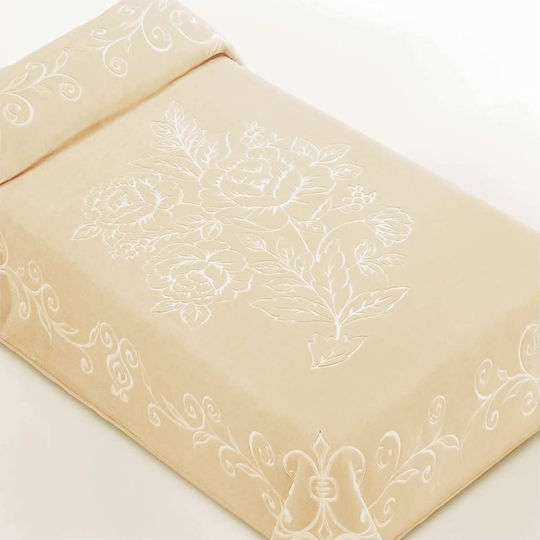 Belpla Ster 501/15 Bej Pătură Spania Polar Fleece Simplă 160x220 cm Ecru