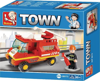 Sluban Τουβλάκια Town: Fire Truck για 6+ Ετών 74τμχ