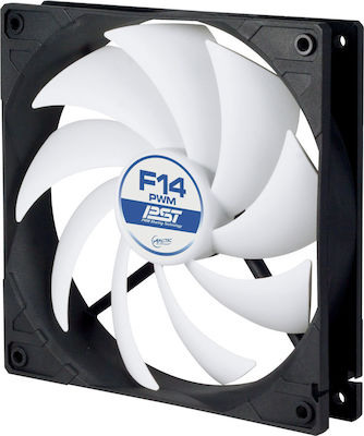 Arctic F14 PWM PST 140mm 4-Pin Case Fan Black/White