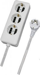 CHaralampidis Straight triple socket 3x1mm Power Strip 3 Positions with Cable 1.5m