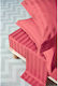 Palamaiki Duvet Cover Set Cotton Satin Queen with 2 Pillowcases 255x240 Satin Stripes 4 Coral
