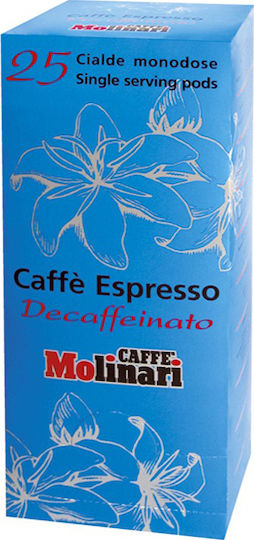 Molinari Κάψουλες Espresso Decaffeinato Decaffeine Συμβατές με Μηχανή E.S.E. Pod 25caps