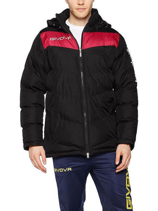 Giubbotto Podio Winter Jacke Puffer Winddicht Black / Red