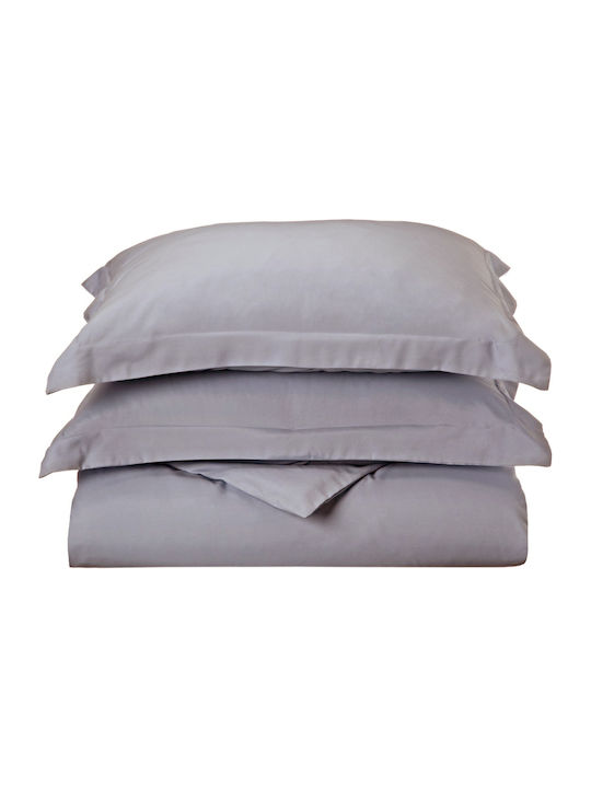 Anna Riska Luxury Single Cotton Satin Duvet Cover 160x240 Grey