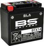 BS Μπαταρία Μοτοσυκλέτας SLA BTX14 με Χωρητικότητα 12.6Ah