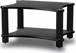 Solid-tech Radius Solo 2 2 Level Hi-Fi Furniture Black 68x46x46cm