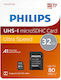 Philips FM32MP45B microSDHC 32GB U1 with Adapter