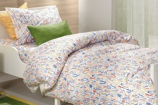 Saint Clair Σετ Σεντόνια Μονά Βαμβακερά Letters Multi 160x250cm 3τμχ