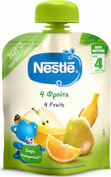 Nestle Cremă de fructe NaturNes 4 Fruits pentru 6m+ 90gr