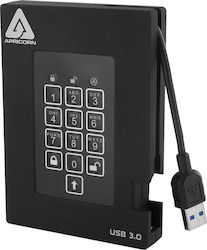Apricorn Aegis Fortress USB-A 3.0 External Hard Drive 2TB 2.5" Black Apricorn Aegis Fortress USB-A 3.0 External Hard Drive 2TB 2.5" Black