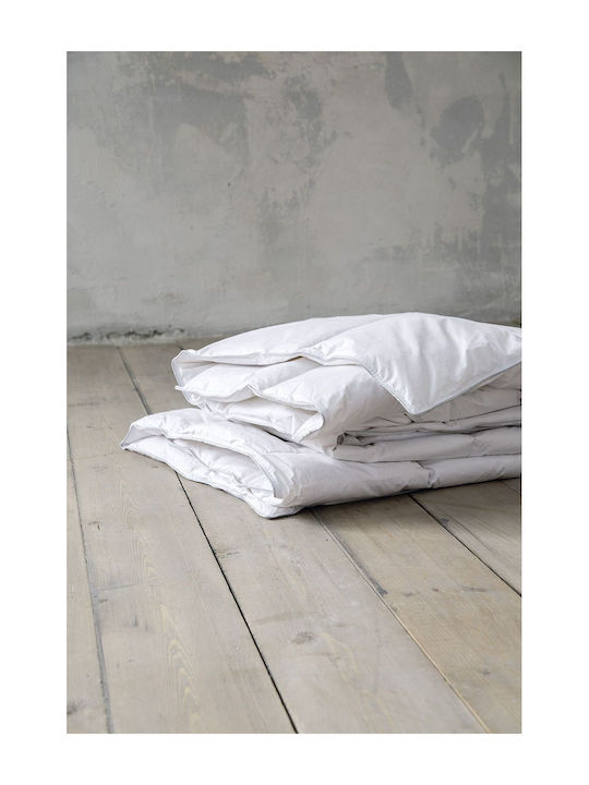 Nima Πάπλωμα Μονό με Γέμιση Microfiber 160x220εκ. Super Soft Λευκό 300 GSM 9.5 togs