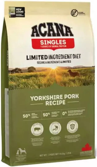 Acana Yorkshire Pork 11.4kg Dry Food Grain-Free for Adult Dogs with Salmon and Pork