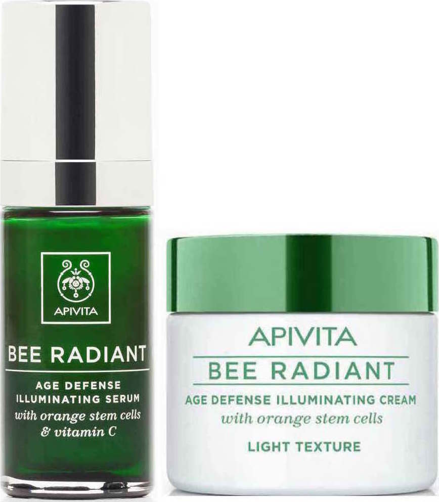 Apivita Set Bee Radiant Κρέμα Προσώπου Ελαφριάς Υφής & Serum - Skroutz.gr