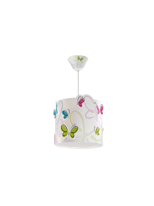 Ango Kids Plastic Single Ceiling Light E27 Butterfly White 23W 26x25cm