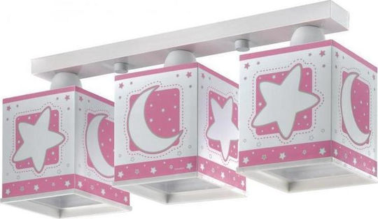 Ango Moon Kronleuchter Kinderdeckenleuchte Deckenleuchte montieren 23W mit Fassung E27 Pink