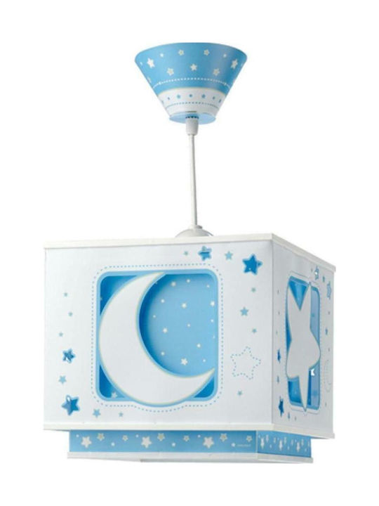 Ango Kids Plastic Single Ceiling Light E27 Moon Blue 23W