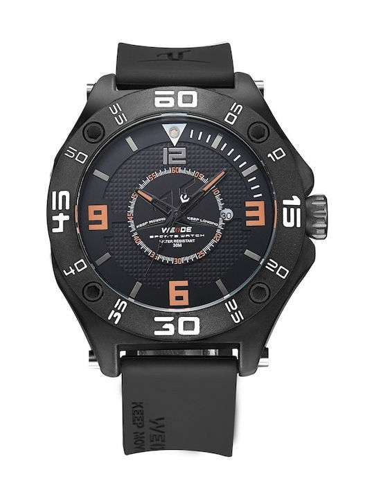 Weide Men's Watch 47mm Battery with Black Rubbe...