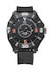 Weide Uhr Batterie mit Schwarz Kautschukarmband WD10504