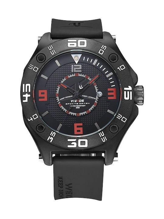 Weide Men's Watch 47mm Battery with Black Rubbe...