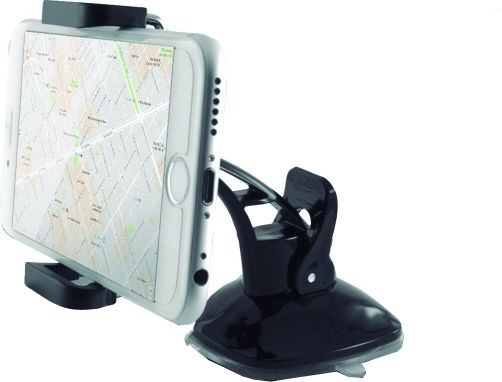 Ksix Universal Dashboard Car Mobile & Tablet Mount Device Mount with Adjustable Hooks Black
