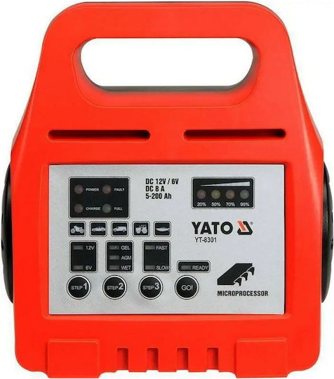 Yato Φορτιστής Μπαταρίας Αυτοκινήτου 6/12V