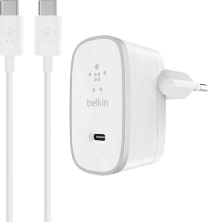 Belkin USB TypeC Cable & Wall Adapter Λευκό (F7U008VF05) Skroutz.gr