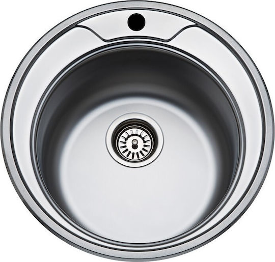 Fortinox Valley 25900-110 Drop-In Chiuvetă Inox Satinat L48xW48cm Argintiu