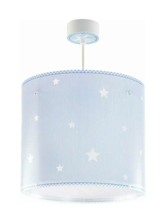 Ango Sweet Dreams Single Bulb Kids Lighting Pendant of Plastic 60W with Drive Size E27 Blue 26x25cm