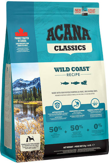Acana Classics Wild Coast 2kg Dry Dog Food Gluten Free With Salmon and Herring