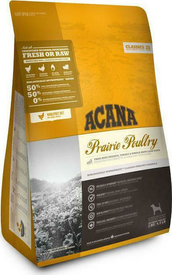 Acana Prairie Poultry 2kg Dry Food Grain-Free & Gluten-Free for Adult Dogs with Poultry