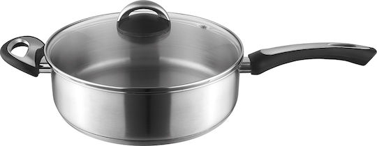 Pal Titanium Saute With Lid made of Stainless Steel 26cm