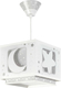 Ango Moon Single Bulb Kids Lighting Pendant of Plastic 23W with Drive Size E27 Grey 25cm