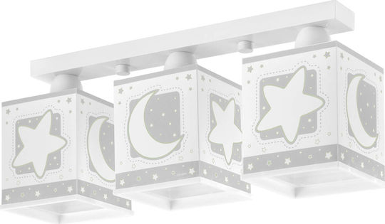 Ango Moon Kronleuchter Kinderdeckenleuchte Deckenleuchte montieren 23W mit Fassung E27 Grey