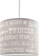 Mamas & Papas Millie & Boris 4B81652 Single-Light Kids Ceiling Hanging Fabric Light 60W with E27 Grey Socket