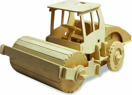 Robotime Wooden Construction Toy Remote-Control Road Roller for 6+ years