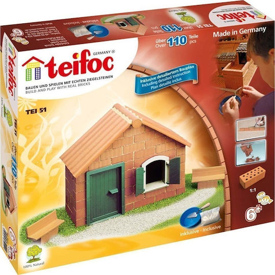 Teifoc Construction & Building Toy Χτίζοντας με Τούβλα Kid 6++ years